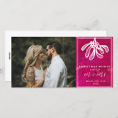 Kerstwens van de New Mr en Mrs Photo Feestdagenkaart (Voorkant / Achterkant)