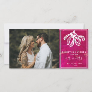Kerstwens van de New Mr en Mrs Photo Feestdagenkaart