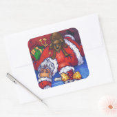 kerstwens vierkante sticker (Envelop)