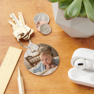 Kerstwens voor de eerste kerst van uw baby sleutelhanger