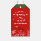 Kerstwens voor vrouw cadeaulabel (Achterkant)
