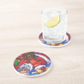 kerstwens zandsteen onderzetter (Zijkant)