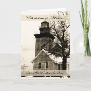 Kerstwens zuster & broer in de wet feestdagen kaart