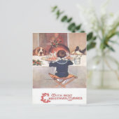 Kerstwensen 1906 Kerst Briefkaart (Staand voorkant)