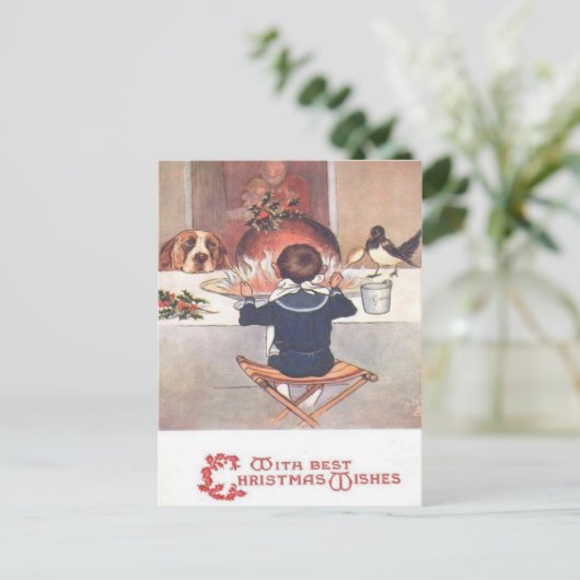 Kerstwensen  1906 Kerst Briefkaart (Staand voorkant)