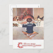 Kerstwensen 1906 Kerst Briefkaart (Voorkant / Achterkant)