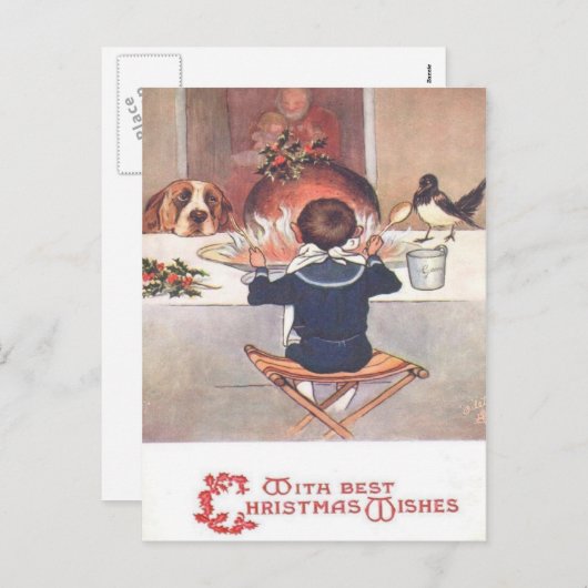 Kerstwensen 1906 Kerst Briefkaart (Voorkant / Achterkant)