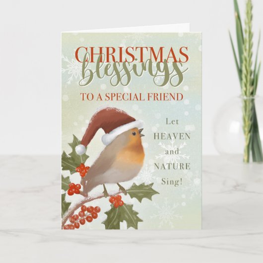 Kerstwensen aan vriend kaart (Voorkant)