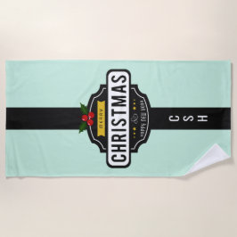 Kerstwensen aangepaste monogram handdoek