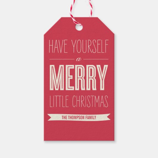 Kerstwensen Aangepaste vakantie cadeau Labels Cadeaulabel (Voorkant)