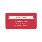 Kerstwensen Adresetiketten Etiket (Voorkant)