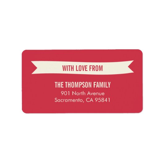 Kerstwensen Adresetiketten Etiket (Voorkant)