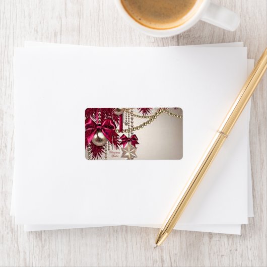 Kerstwensen Adreslabels voor kerstkaarten Etiket (Insitu)