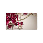 Kerstwensen Adreslabels voor kerstkaarten Etiket (Voorkant)