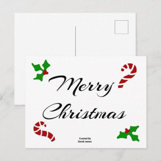 Kerstwensen Ansichtkaart Feestdagenkaart (Voorkant / Achterkant)