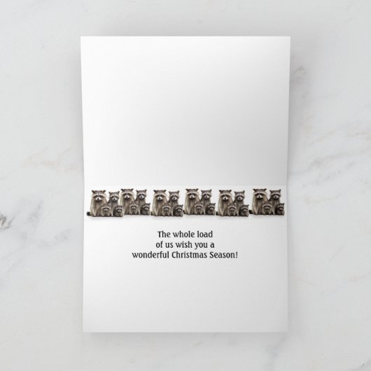 Kerstwensen Baas Hele lading wasberen Feestdagen Kaart (Binnen)