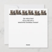 Kerstwensen Baas Hele lading wasberen Feestdagenkaart (Achterkant)