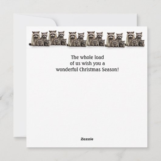 Kerstwensen Baas Hele lading wasberen Feestdagenkaart (Achterkant)