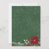 Kerstwensen Bloemenkrans Sneeuwfoto Feestdagenkaart (Achterkant)