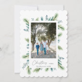 Kerstwensen Boho Spruce en Fir Feestdagenkaart (Voorkant)