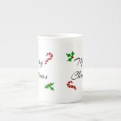Kerstwensen Bone China Mok (Voorkant)
