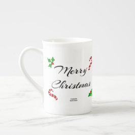 Kerstwensen Bone China Mok