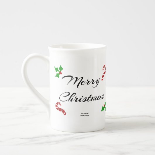 Kerstwensen Bone China Mok (Links)