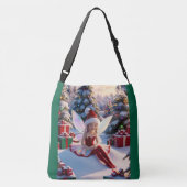 Kerstwensen  crossbody tas (Achterkant)