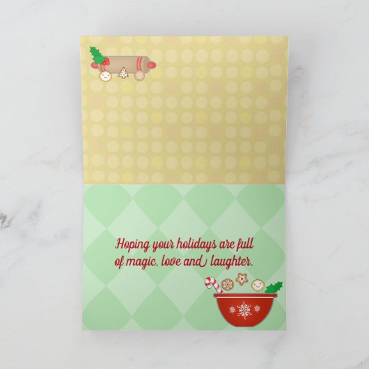 Kerstwensen Custom Baking Wenskaart Feestdagen Kaart (Binnen)