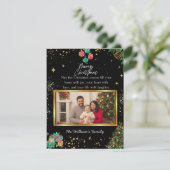 Kerstwensen Custom Photo Card Feestdagenkaart (Staand voorkant)