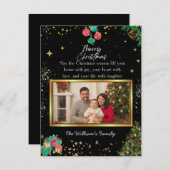 Kerstwensen Custom Photo Card Feestdagenkaart (Voorkant / Achterkant)