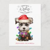 kerstwensen Dog Puppy Kisses Cute Pet Aangepast Briefkaart (Voorkant)