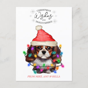 kerstwensen Dog Puppy Kisses Cute Pet Aangepast Briefkaart