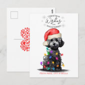 kerstwensen Dog Puppy Kisses Cute Pet Aangepast Briefkaart (Voorkant / Achterkant)