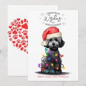 kerstwensen Dog Puppy Kisses Cute Pet Aangepast Feestdagenkaart (Voorkant / Achterkant)