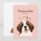 Kerstwensen & Doggy Kisses Feestdagenkaart (Voorkant / Achterkant)