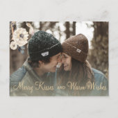 Kerstwensen en save the date bruiloft chic aankondigingskaart (Achterkant)
