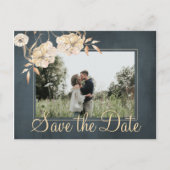 Kerstwensen en save the date trouw chic aankondigingskaart (Voorkant)