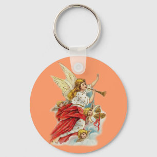 Kerstwensen engelen sleutelhanger
