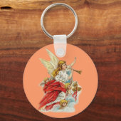 Kerstwensen engelen sleutelhanger (Voorkant)