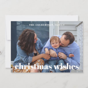 Kerstwensen Familie Foto Kerstmis Kaart