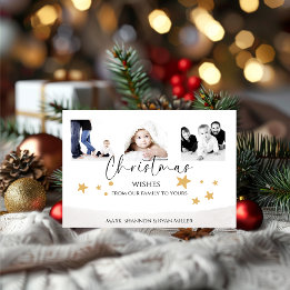 Kerstwensen Familie Fotokaart Feestdagenkaart