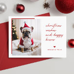 Kerstwensen Familie Huisdier Hond Puppy Kerstmis Feestdagenkaart<br><div class="desc">Breng warmte en vreugde aan uw vakantiegroeten met onze "Christmas Wishes Family Pet Dog Puppy Christmas Holiday Cards." Deze kaarten gaan over het verspreiden van liefde en feestelijk gejuich, met een schattige hond, klaar om hartelijke wensen te sturen. Als je huisdier eigenaar bent of iemand kent die hun harige vriend...</div>