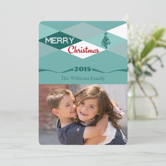 kerstwensen feestdagenkaart (Staand voorkant)