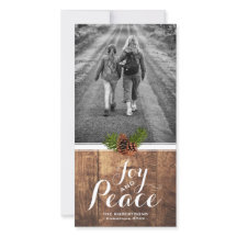 Kerstwensen Foto Houten Dennenappels