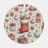 Kerstwensen Glas Ornament (Achterkant)