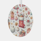 Kerstwensen Glas Ornament (Voorkant Rechts)