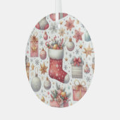 Kerstwensen Glas Ornament (Voorkant links)