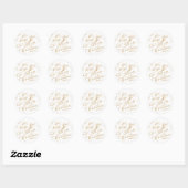 Kerstwensen | Goud/Wit Ronde Sticker (Vel)