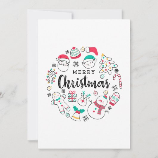 Kerstwensen groet kaart (Voorkant)